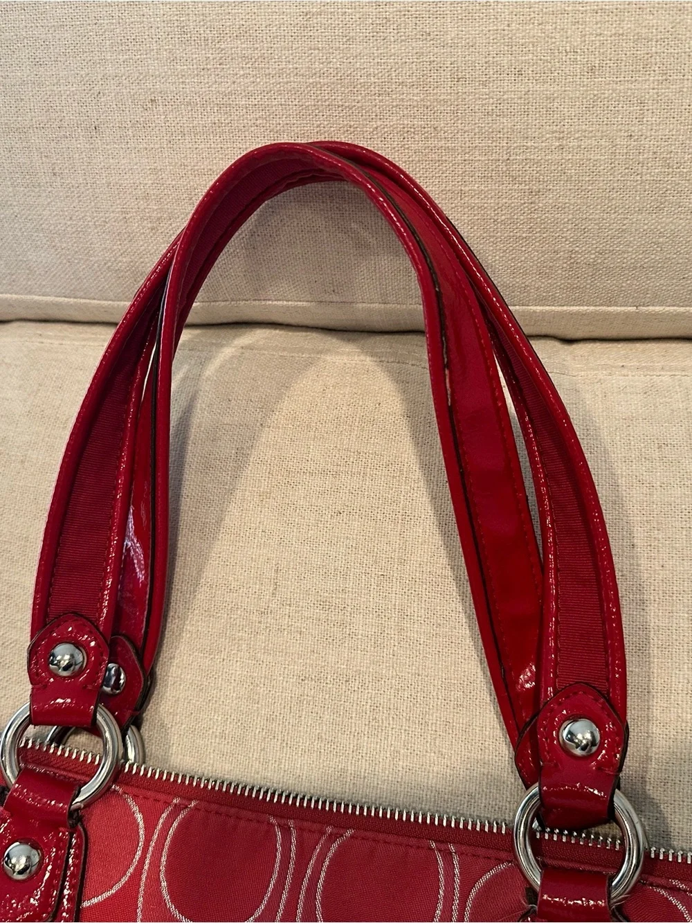 Y2K Vintage Coach Poppy Signature Lurex Glam Tote & Matching Wristlet Set